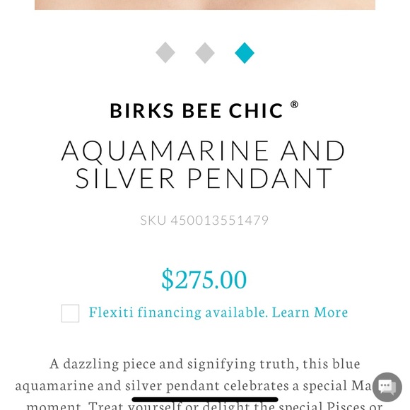 Maison Birks Aquamarine and Silver Pendant Necklace - Picture 2 of 7